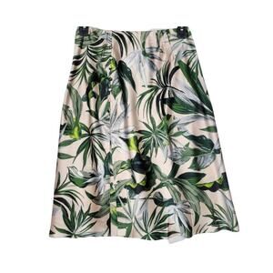 Victoria's Secret Satin Side Button Slit Floral Midi Skirt  Size XL